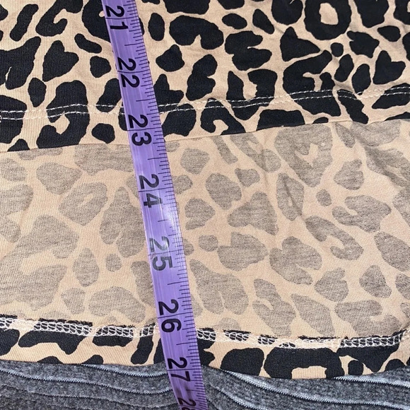 Zara Leopard print high low T-shirt  S New - Picture 7 of 7